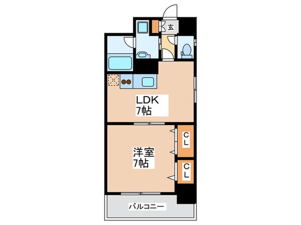 ＣＩＴＹＳＰＩＲＥ難波南の物件間取画像